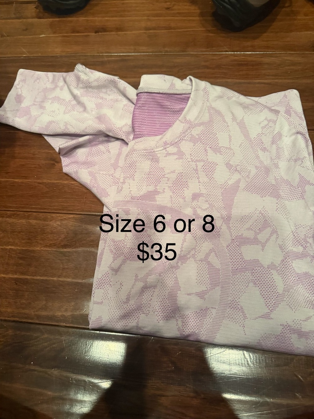 lululemon athletica Lavender/Pale Lilac Long-Sleeve Top